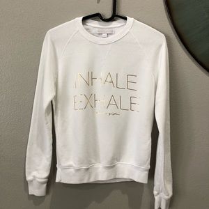 Spiritual Gangster White Inhale Exhale Sweater